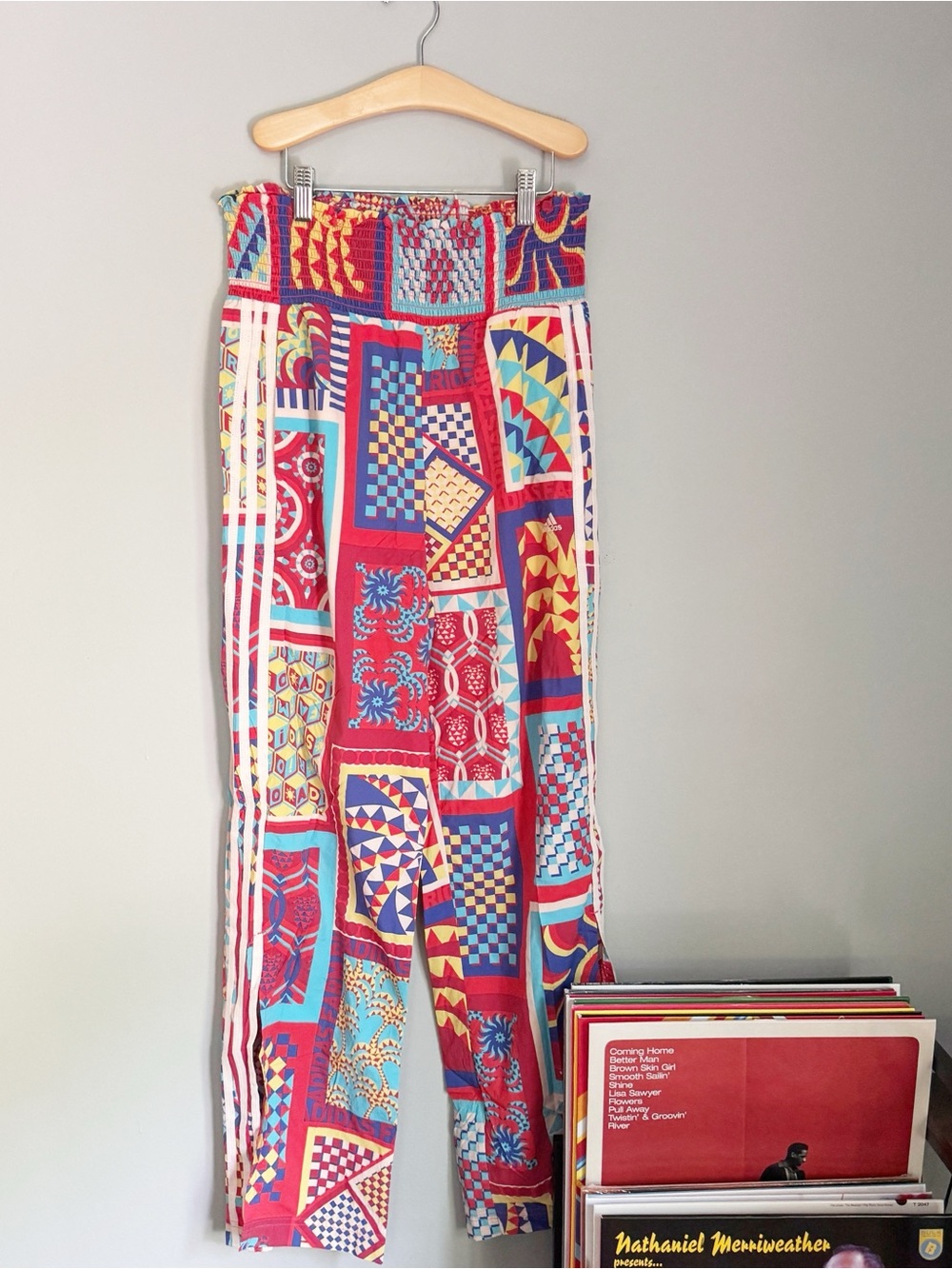 FARM Rio for Adidas Multicolor Patchwork Track Pants with White Side Stripes